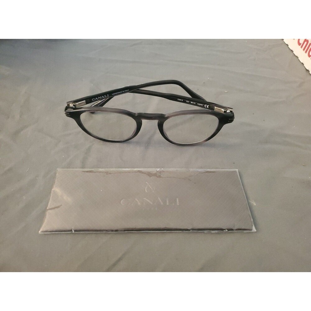 CANALI CO315 C01 GREY AUTHENTIC EYEGLASSES 48 - 21 - 142 Italy Hand Made